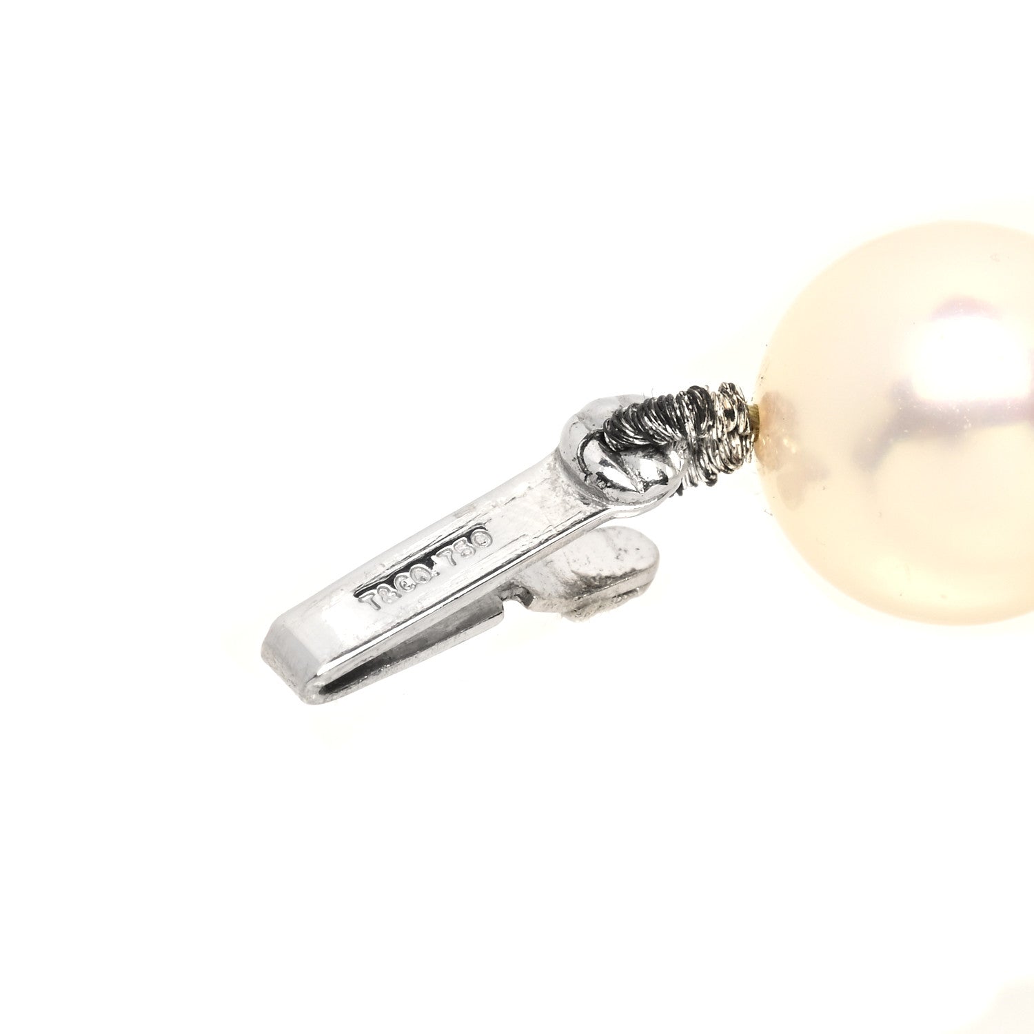 Tiffany 18K White Gold Pearl 9-9.5mm Signature Pearls Bracelet 4 of 6