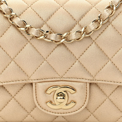 Chanel Metallic Lambskin Quilted Mini Square Flap Gold 8 of 10