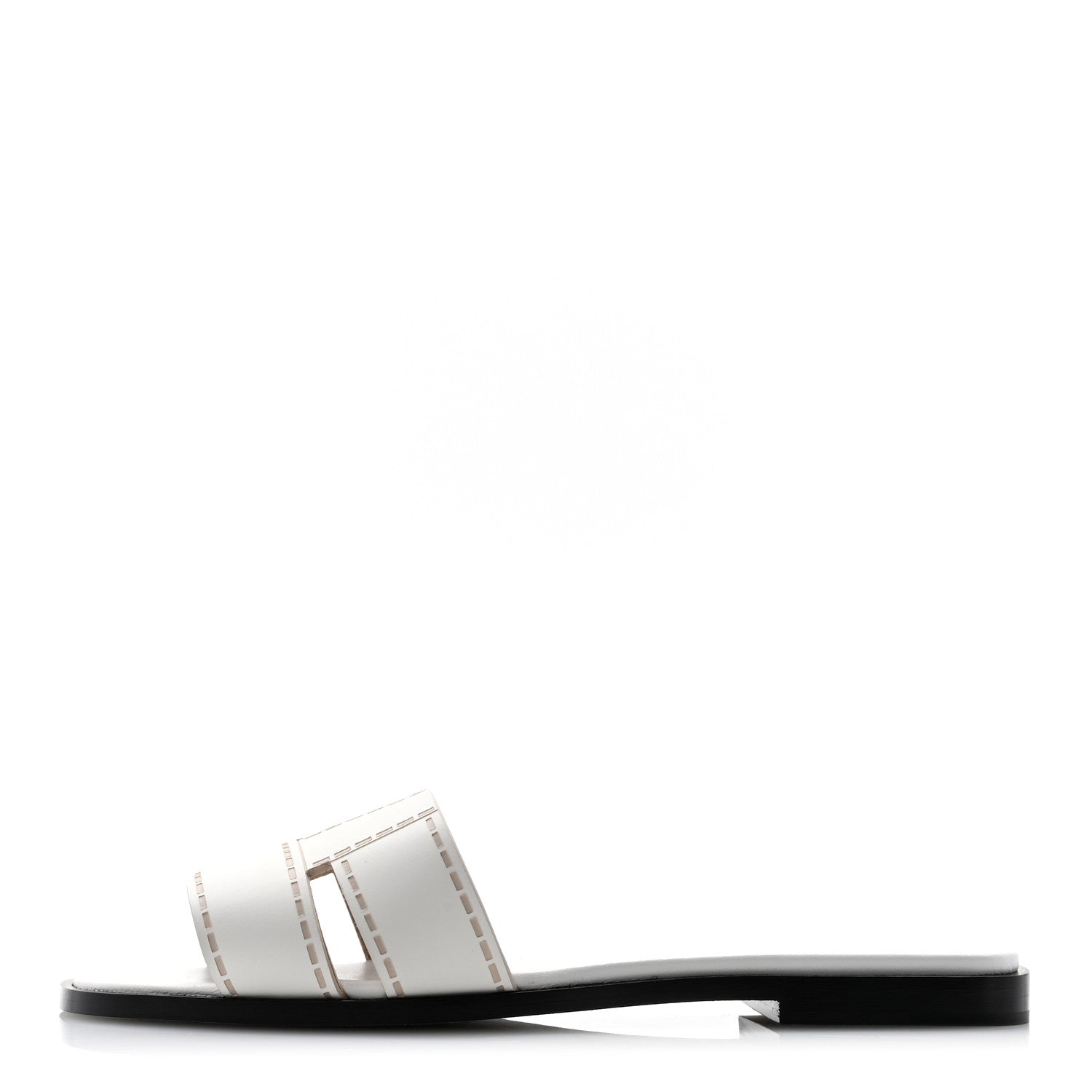 Hermes Calfskin Mosaique Idioma Sandals 37 White 1 of 9