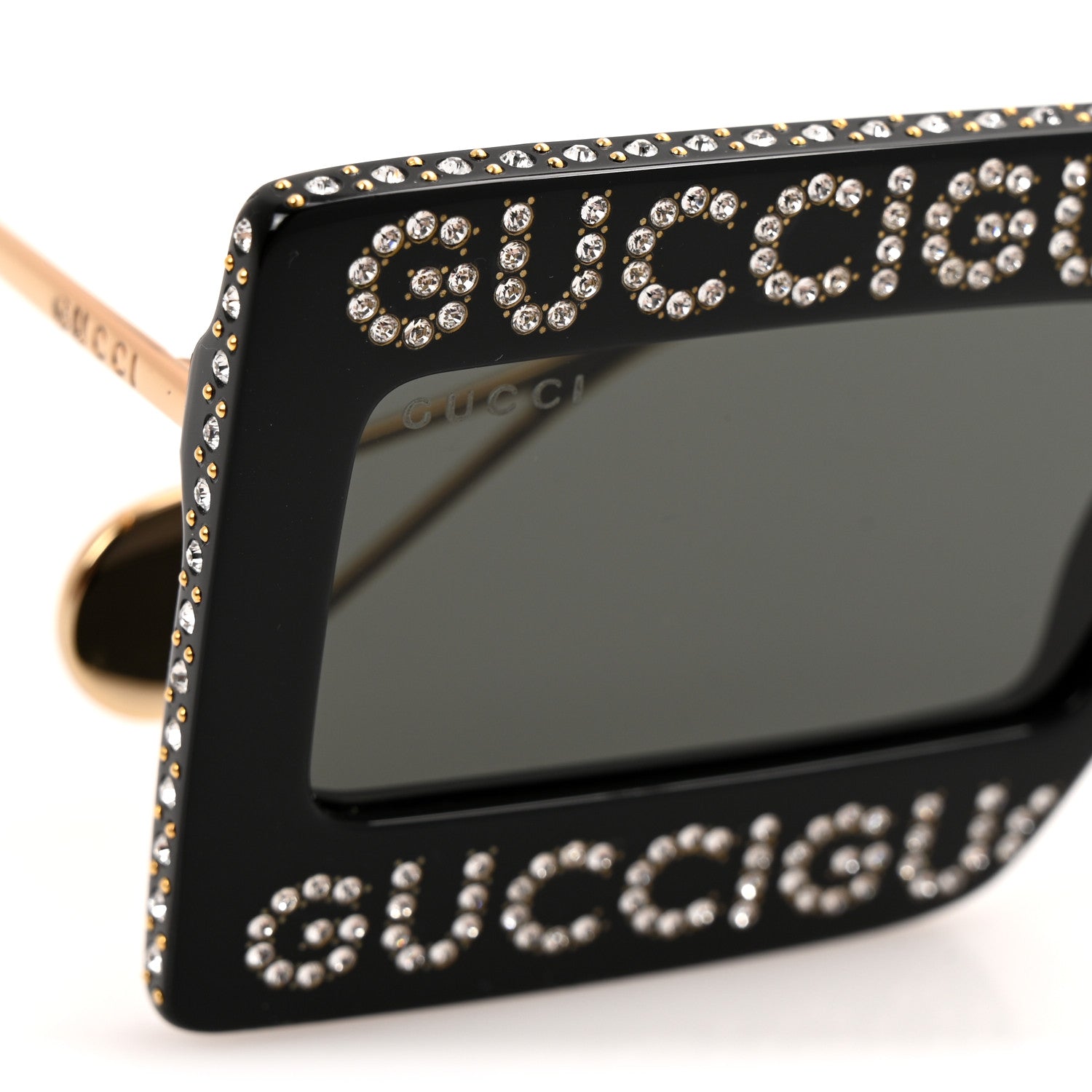 Gucci Acetate Crystal Mask-Frame Sunglasses GG0431S Black 7 of 7