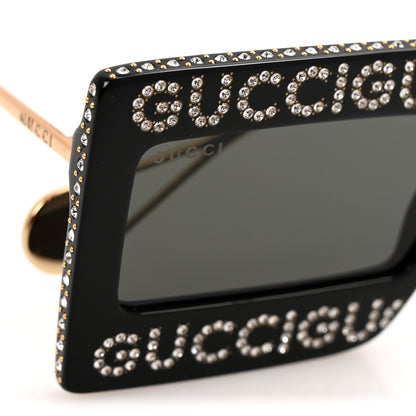 Gucci Acetate Crystal Mask-Frame Sunglasses GG0431S Black 7 of 7
