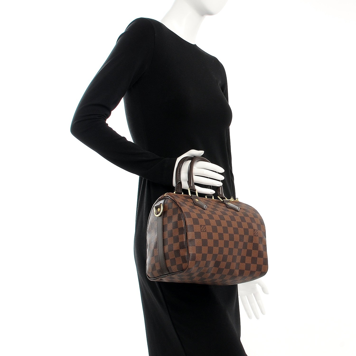 Louis Vuitton Damier Ebene Speedy Bandouliere 25 3 of 9