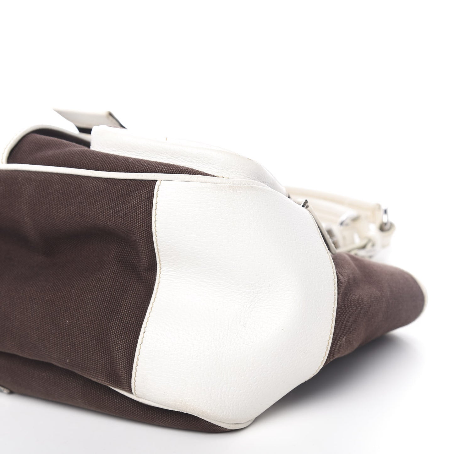 Canvas Calfskin Shoulder Bag
