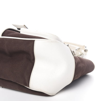 Prada Canvas Calfskin Shoulder Bag 17 of 17