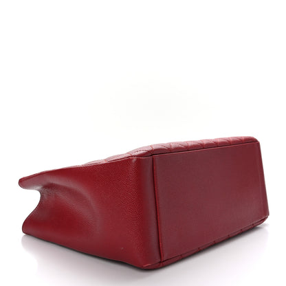 Chanel Caviar Quilted Grand Shopping Tote GST Red 4 of 12