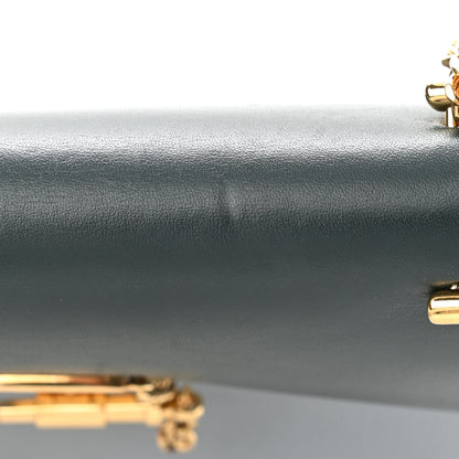 Chloe Grained Calfskin Lambskin Bi-Color Drew Shoulder Bag Cloudy Blue Green 14 of 14