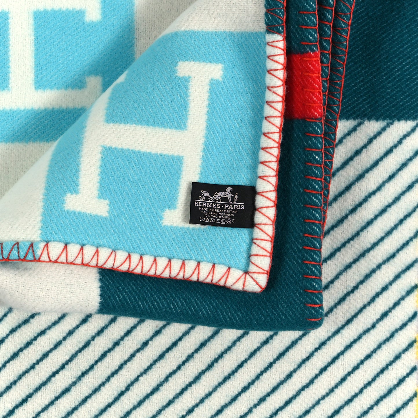 Wool Avalon Jump'H Blanket Turquoise Emeraude