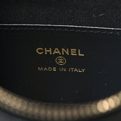 Chanel Shiny Caviar Quilted Bow Pouch Hobo Black 6 of 11