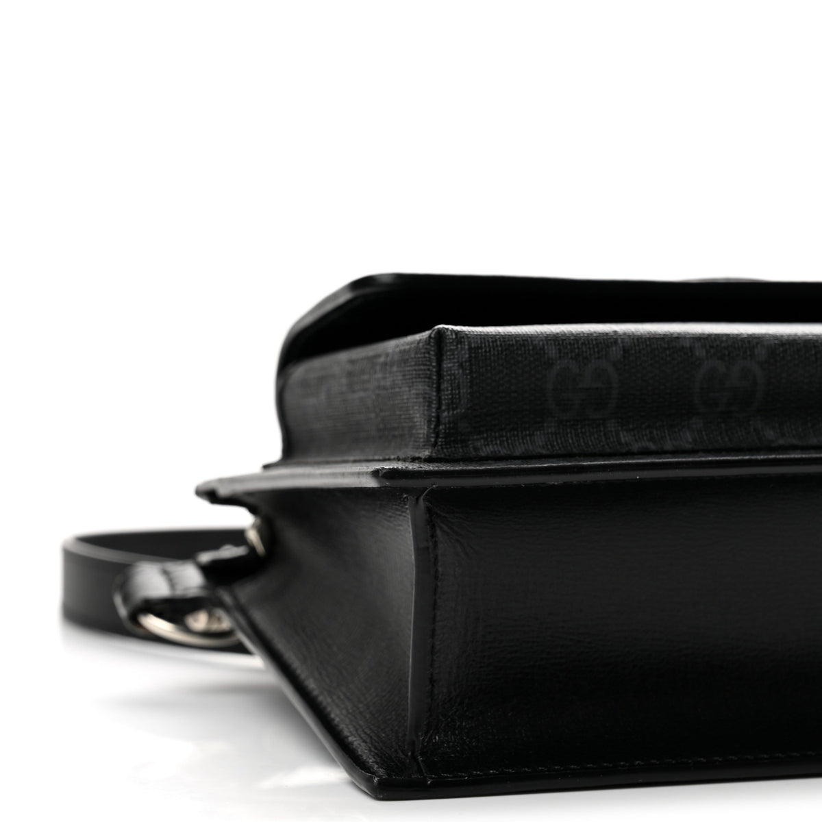 GG Supreme Monogram Canvas Interlocking G Belt Bag Black