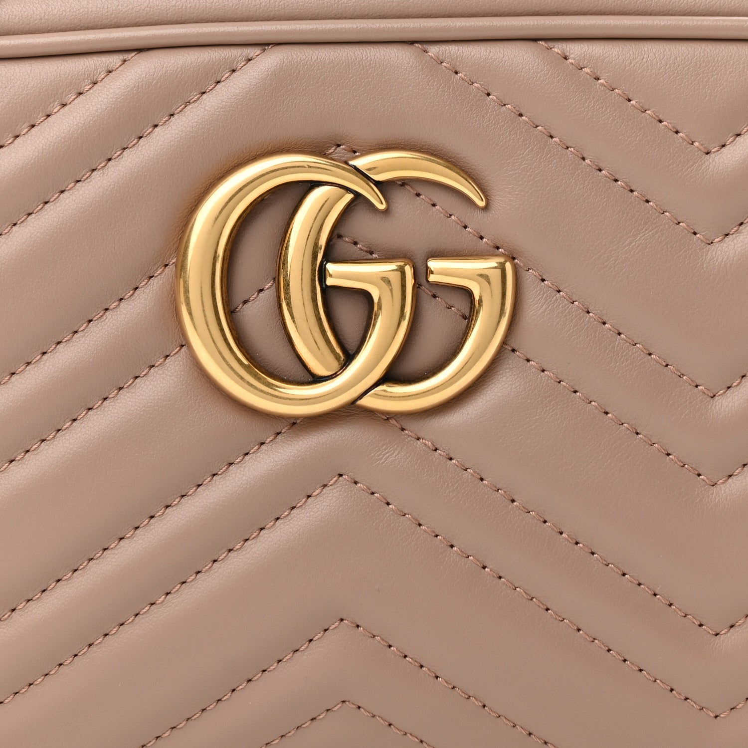 Gucci Calfskin Matelasse Small GG Marmont Chain Shoulder Bag Porcelain Rose 9 of 13