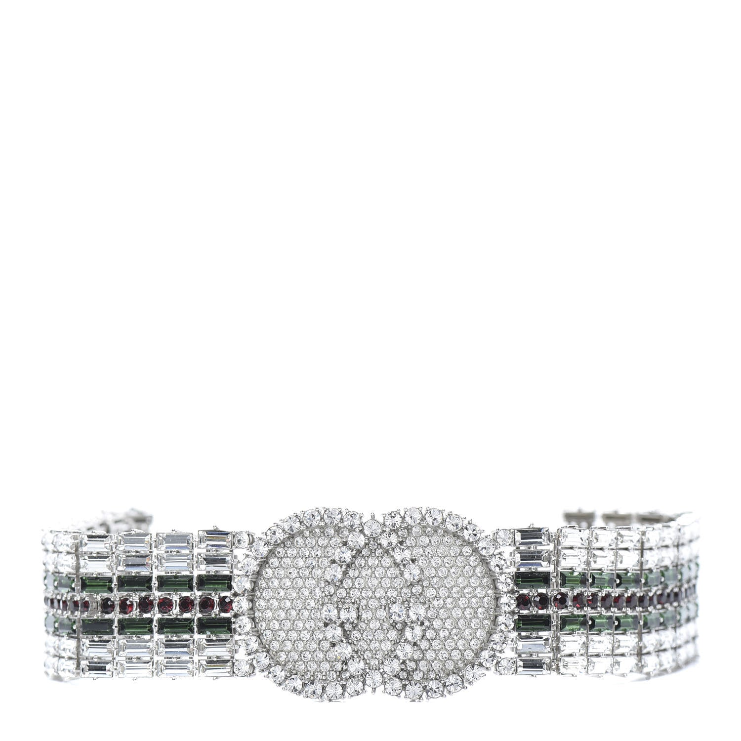 Gucci Crystals Double G Web Tennis Choker Necklace Multicolor 1 of 5