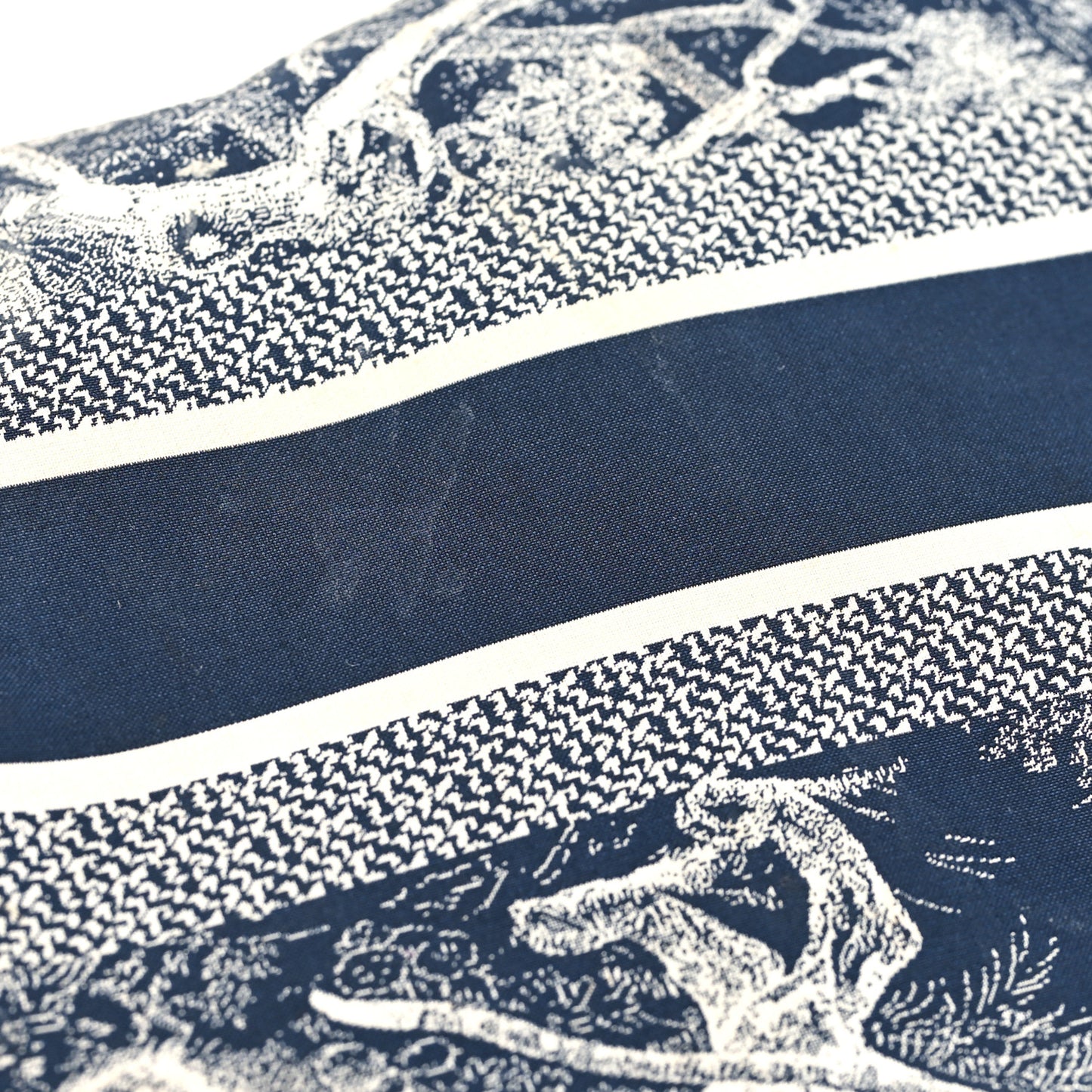 Technical Fabric Toile De Jouy Reverse Diortravel Zipped Pouch Blue Multicolor