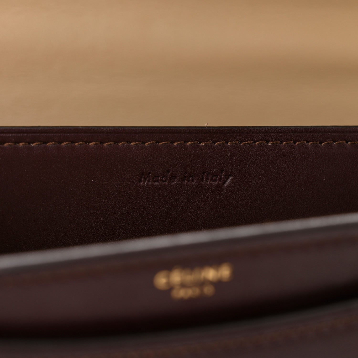 Celine Smooth Calfskin Medium Case Chain Flap Burgundy 7 of 16