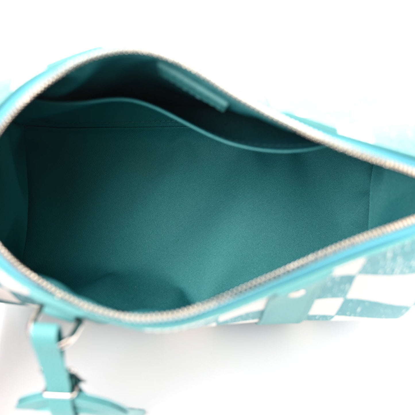 Calfskin Damier City Keepall Teal
