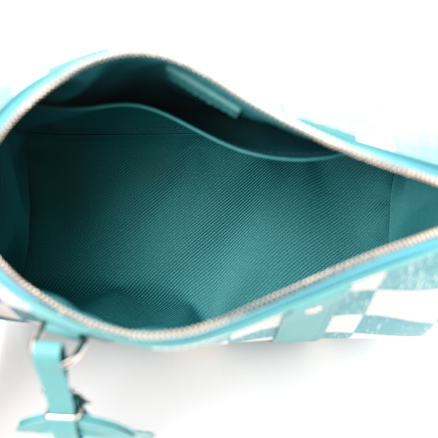 Louis Vuitton Calfskin Damier City Keepall Teal 5 of 9