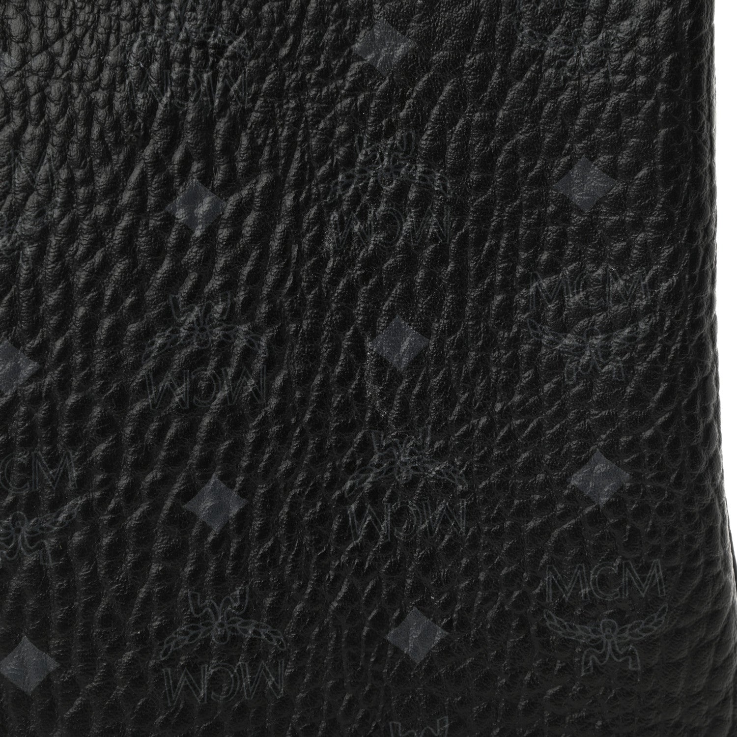 MCM Visetos Liz Shopper Tote Pouch Black 7 of 9