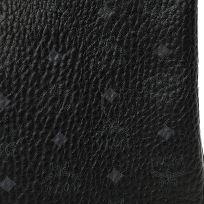 MCM Visetos Liz Shopper Tote Pouch Black 7 of 9