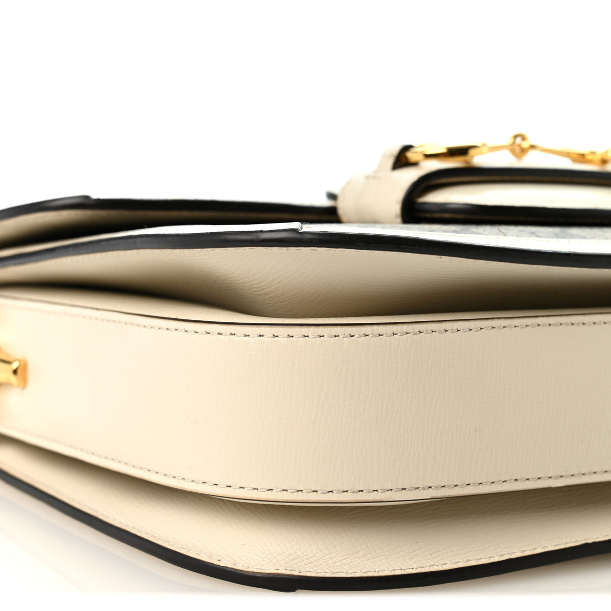 GG Supreme Monogram Horsebit 1955 Shoulder Bag Beige Mystic White