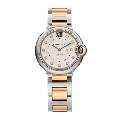 Cartier Stainless Steel 18K Pink Gold Diamond 36mm Ballon Bleu De Cartier Automatic Watch 1 of 4