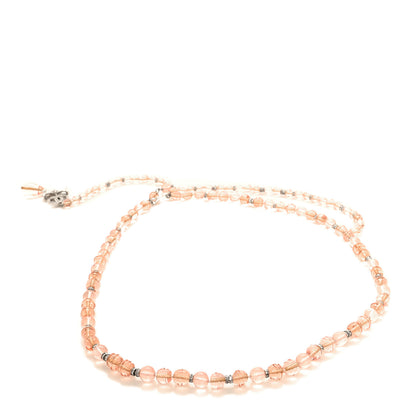 Chanel Resin Bead Crystal CC Bow Belt Pink Silver 2 of 4