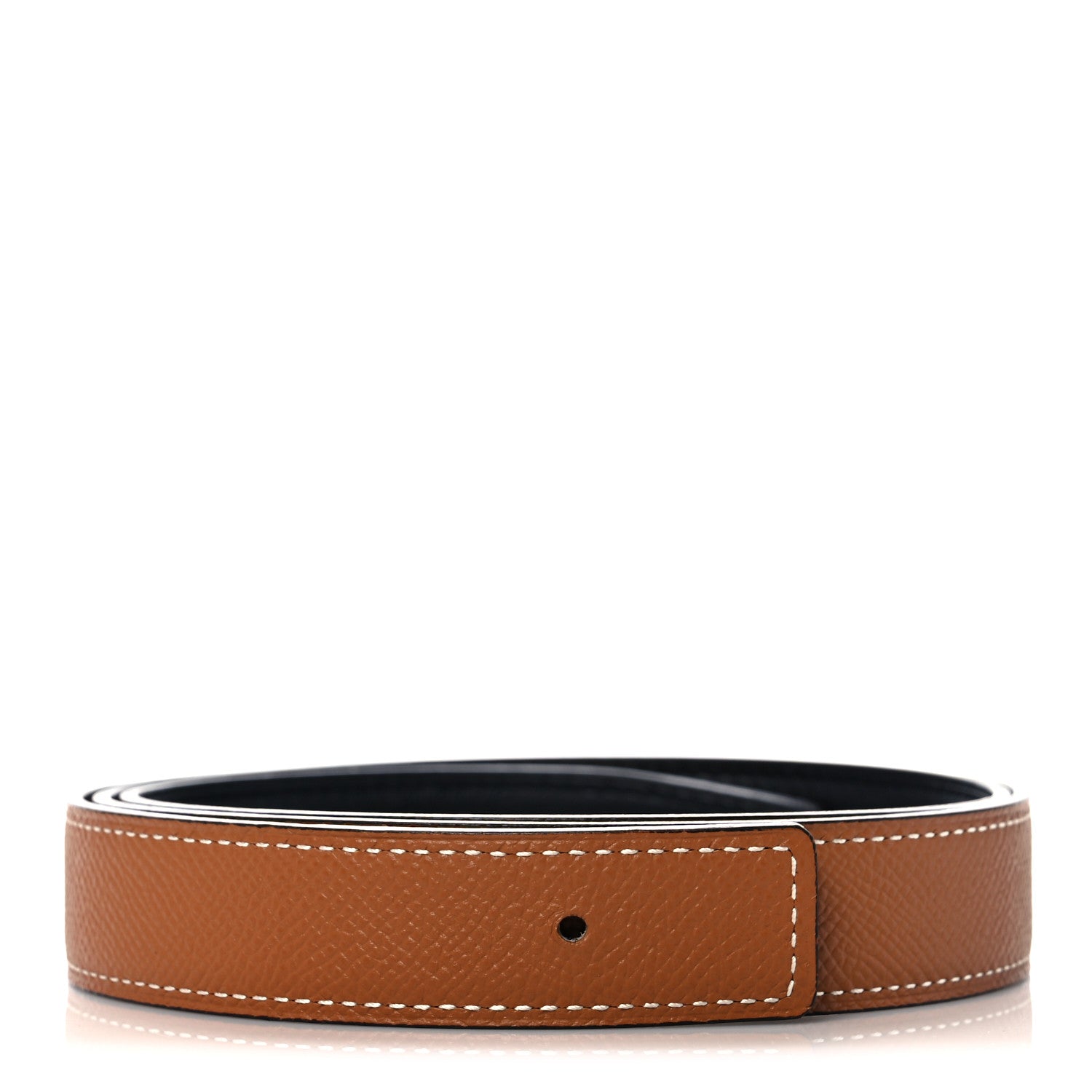 Hermes Swift Epsom 24mm Belt Strap 85 Black Gold 1 of 5