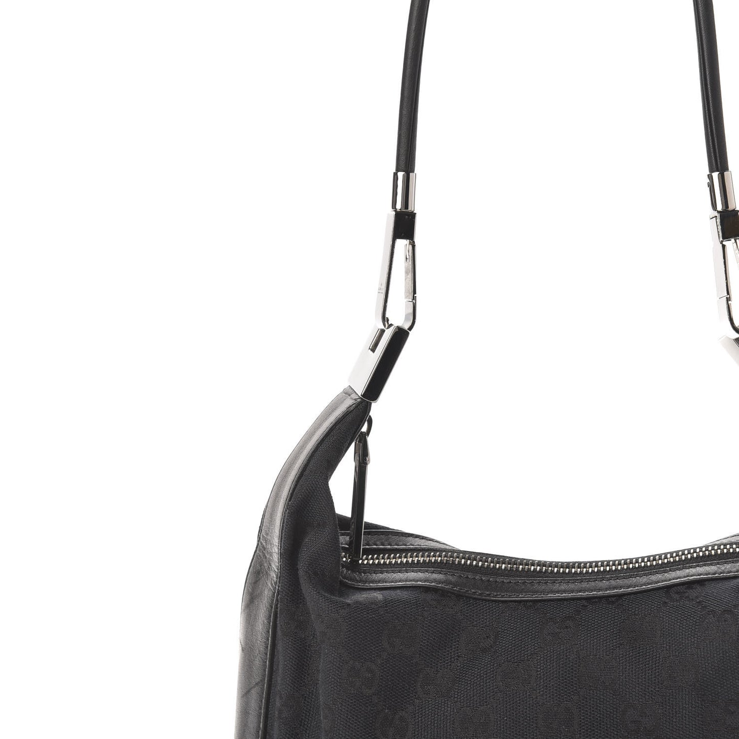 Monogram GG Small Clasp Hobo Black