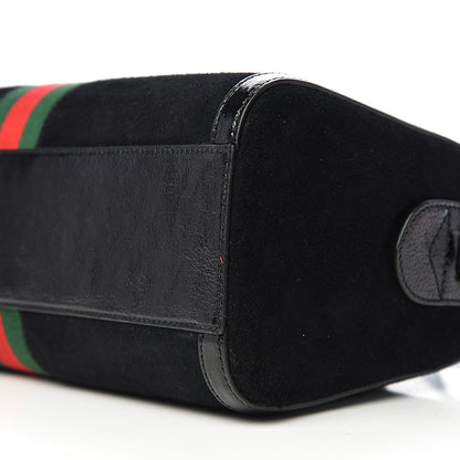 Gucci Suede Patent GG Web Medium Ophidia Boston Black 8 of 9