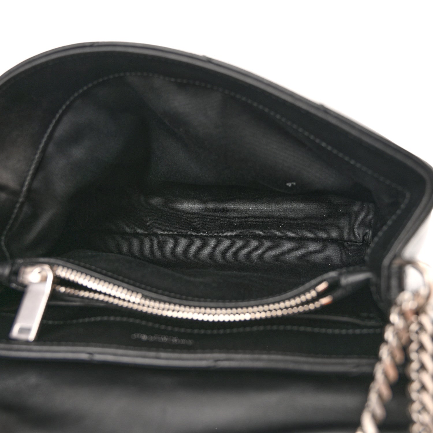 Saint Laurent Calfskin Y Quilted Monogram Small Loulou Chain Satchel Black 5 of 11