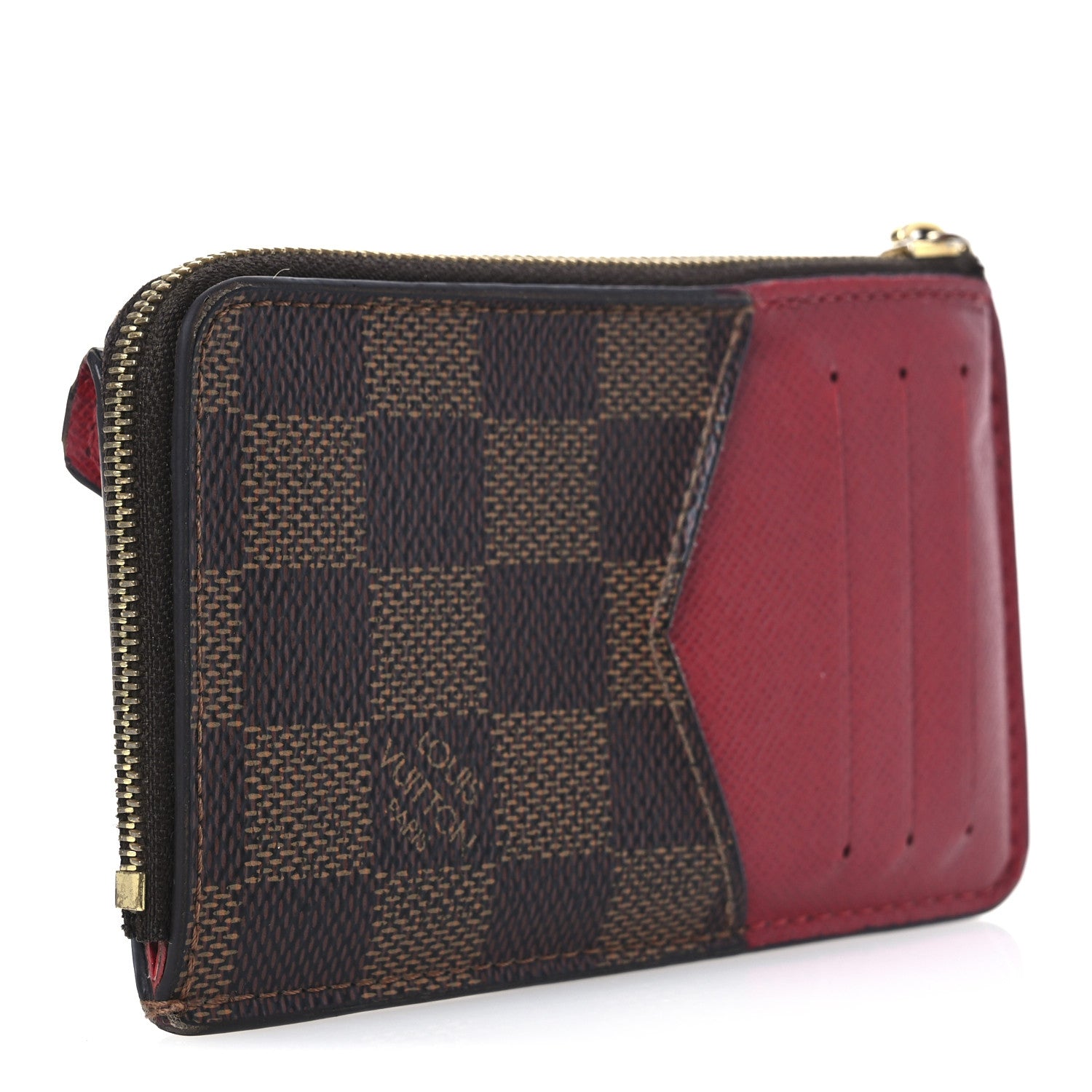 Louis Vuitton Damier Ebene Recto Verso Card Holder Red 3 of 10