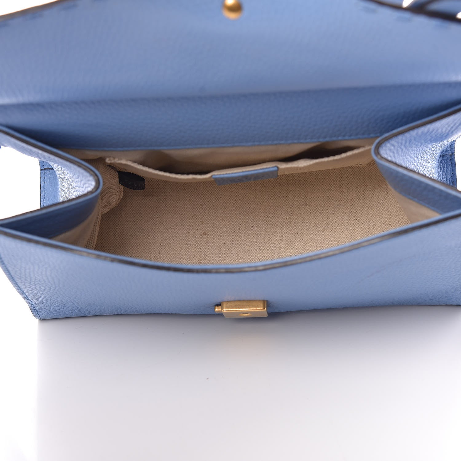 Gucci Calfskin Mini GG Marmont Top Handle Bag Clear Sky Blue 5 of 15