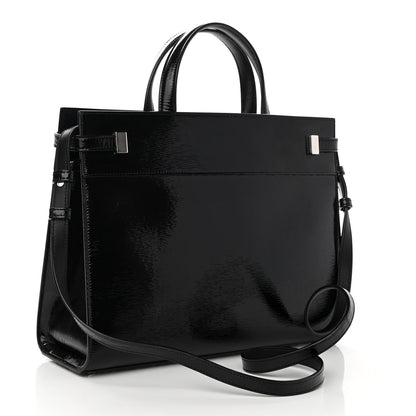 Saint Laurent Patent Small Manhattan Shopper Tote Black 2 of 9