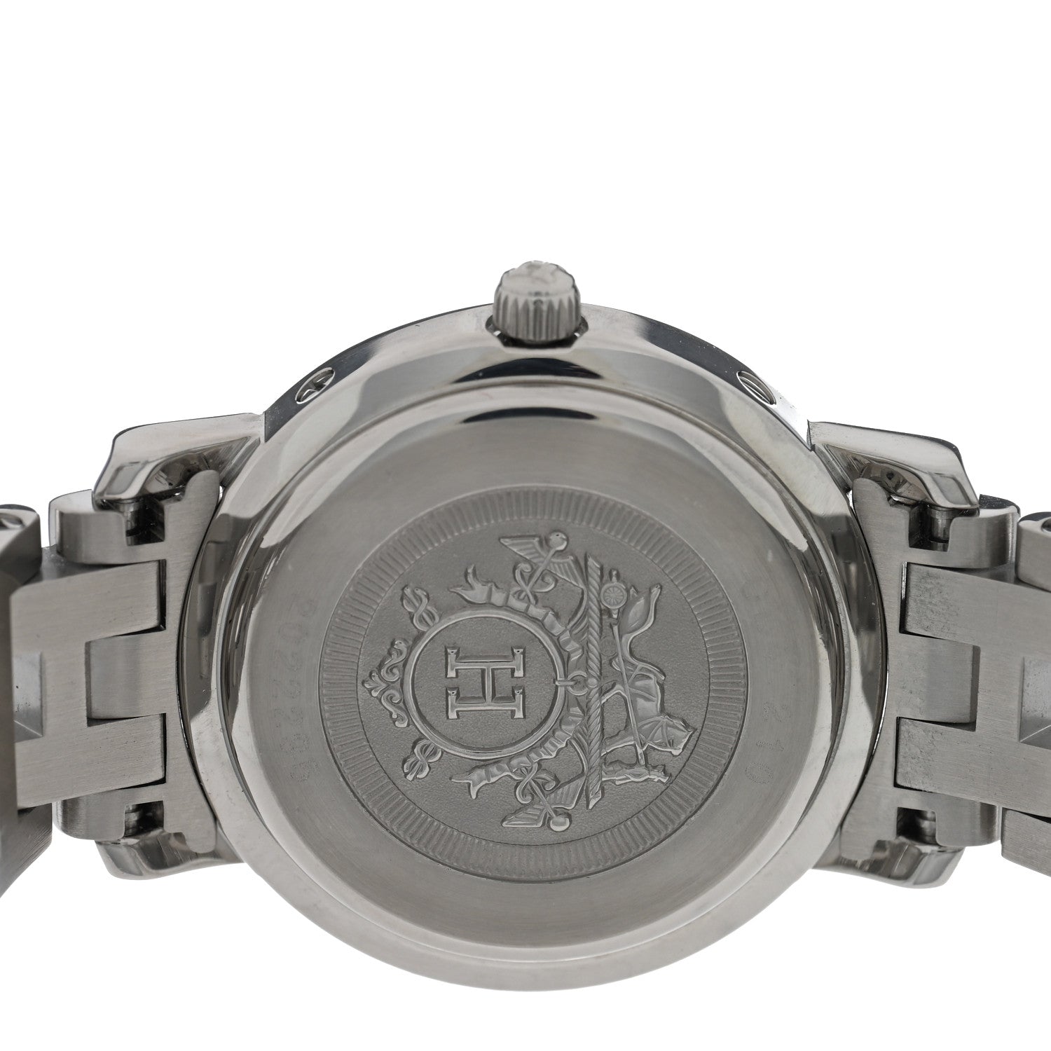 Hermes Stainless Steel 24mm Clipper Quartz Watch Orange 4 of 4