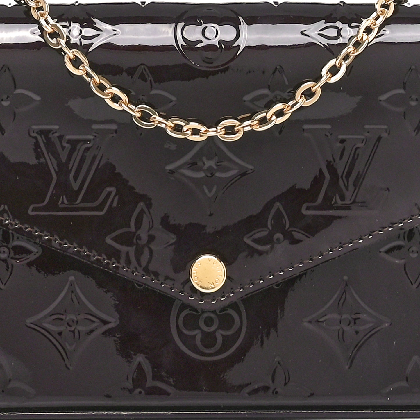 Vernis Pochette Felicie Chain Wallet Amarante
