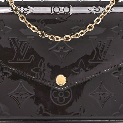 Louis Vuitton Vernis Pochette Felicie Chain Wallet Amarante 8 of 10