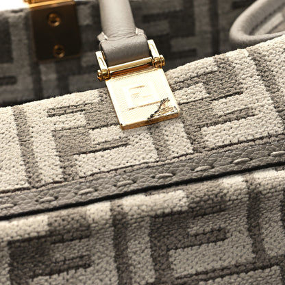 Fendi Chenille Vitello Cher FF Medium Fendi Sunshine Shopper Tote Tortora 12 of 12