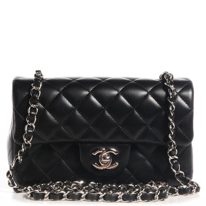Chanel Lambskin Quilted Mini Flap Black 1 of 9