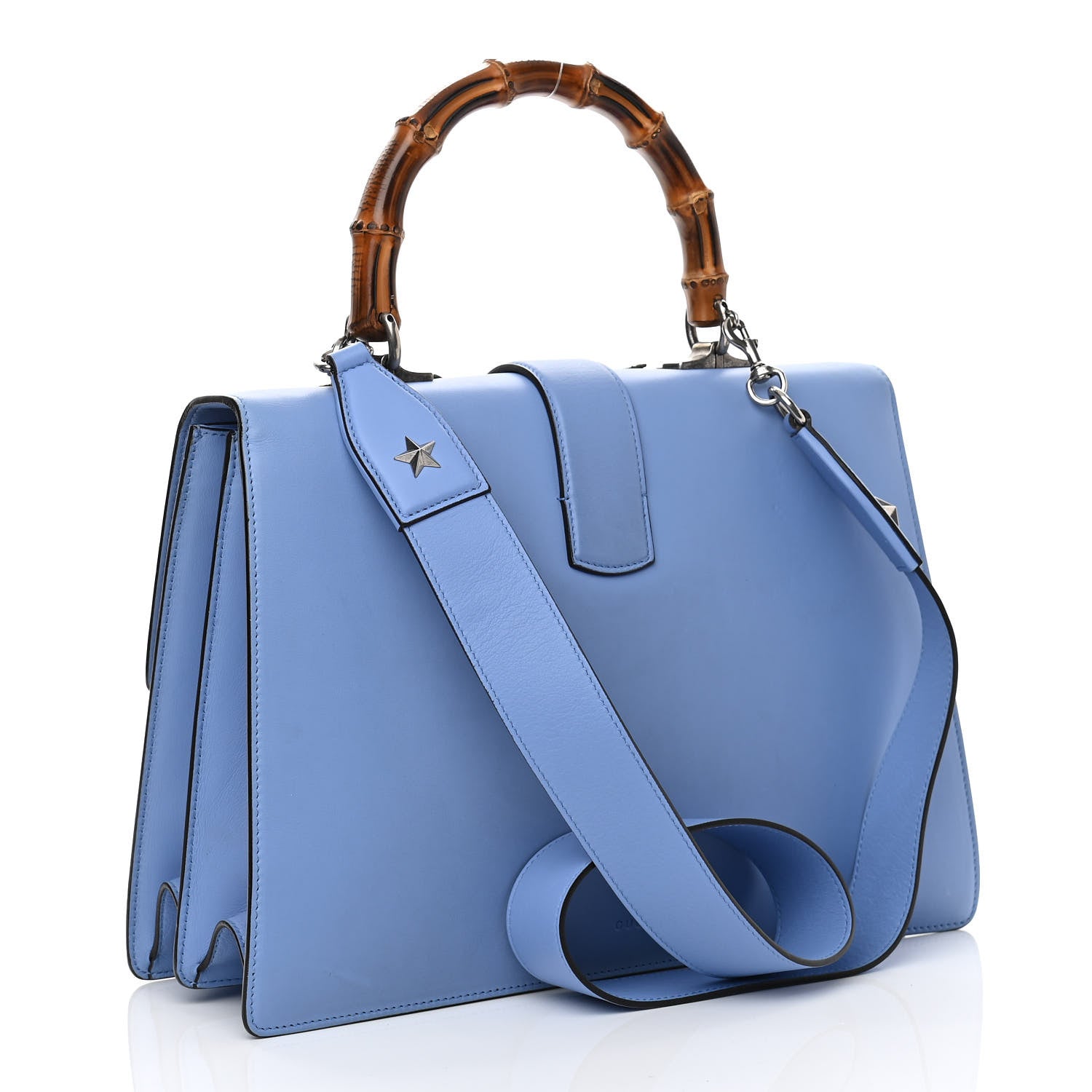 Gucci Moon Calfskin Crystal Web Embroidered Large Dionysus Bamboo Top Handle Bag Clear Sky Blue Multicolor 2 of 10