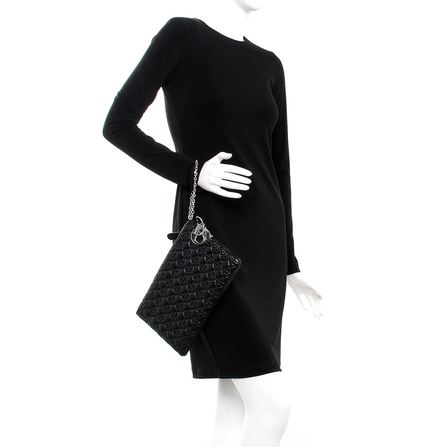 Lambskin Cannage Panarea Pouch Black