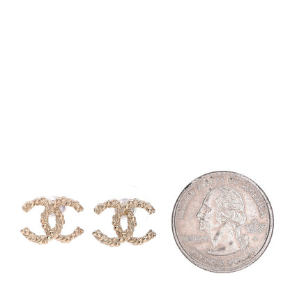 Chanel Twisted CC Earrings Gold 2 of 5