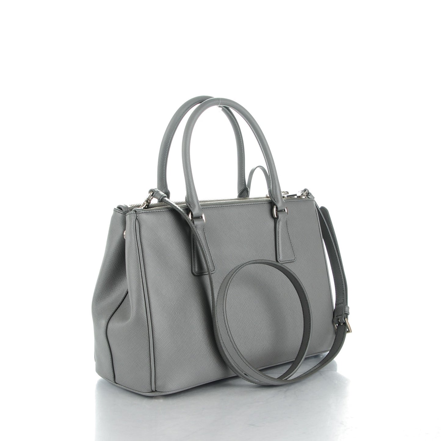 Saffiano Small Galleria Double Zip Tote Marmo