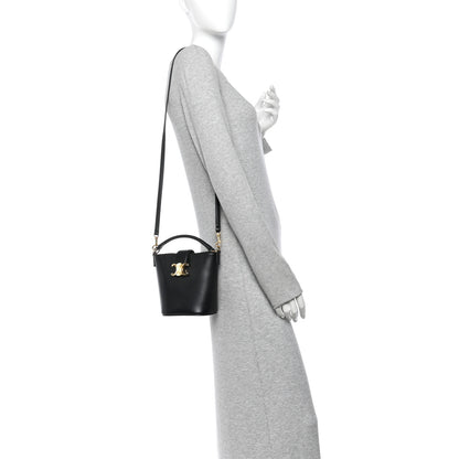 Celine Smooth Calfskin Triomphe Mini Louise Bag Black 2 of 9