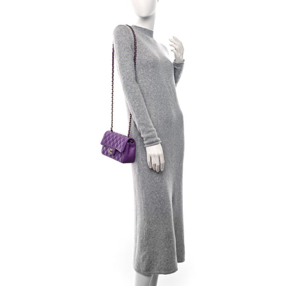 Chanel Lambskin Quilted Mini Rectangular Flap Purple 2 of 11