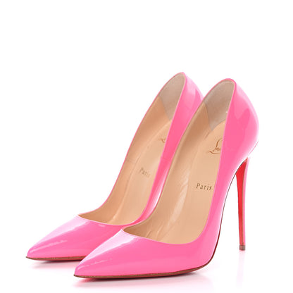 Christian Louboutin Patent So Kate 120 Pumps 39 Shocking Pink 3 of 7