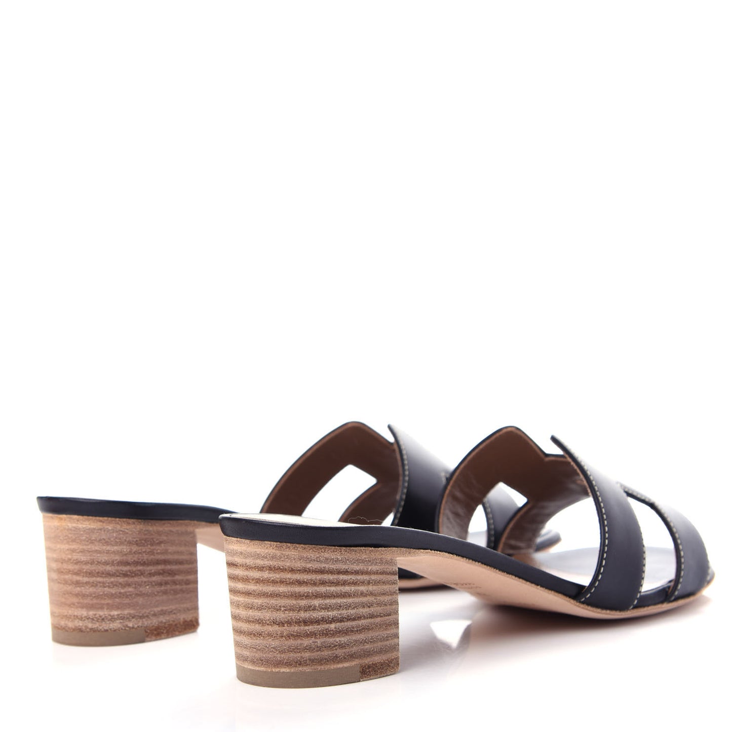 Calfskin Oasis Sandals 37 Black