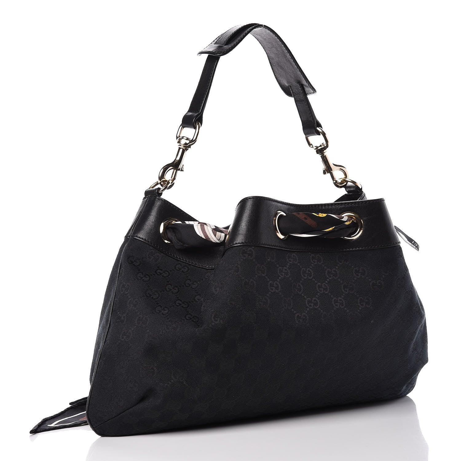 Gucci Monogram Positano Hobo Black 3 of 9