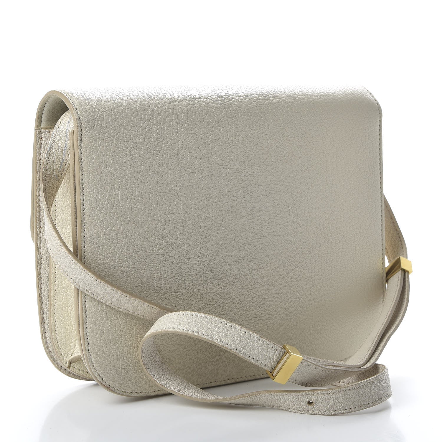 Celine Goatskin Medium Classic Box Flap Bag White 3 of 11