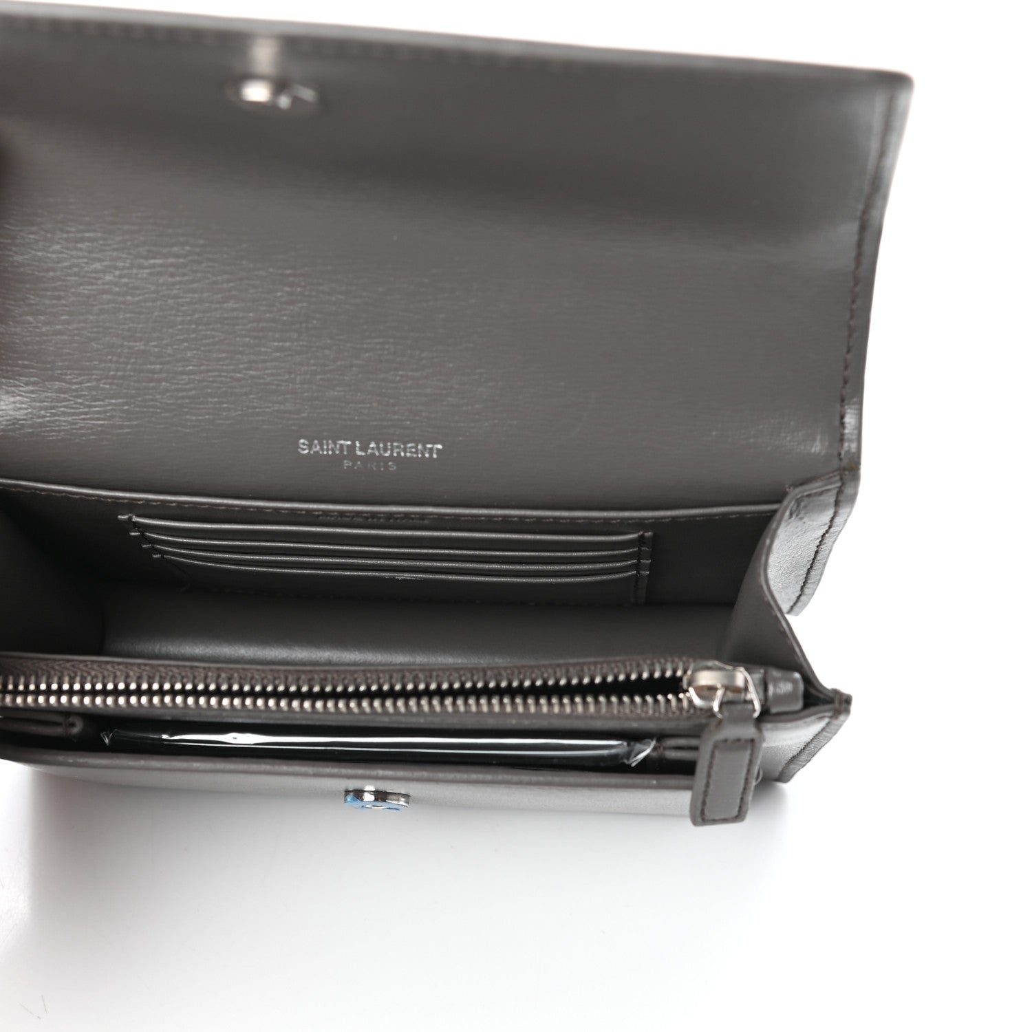 Saint Laurent Calfskin Monogram Sunset Chain Wallet Earth 5 of 9