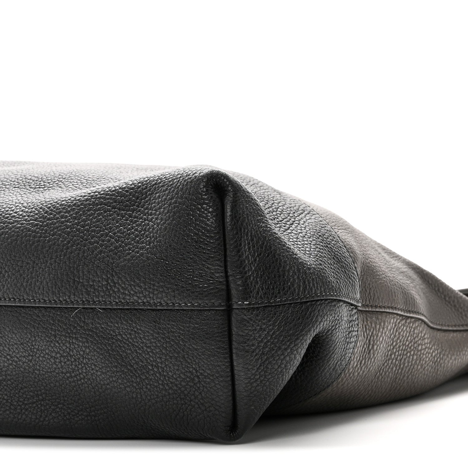 Prada Vitello Daino Bi-Color Shopping Tote Marmo Black 9 of 9