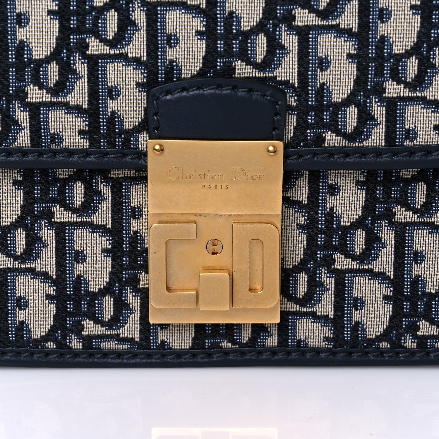 Christian Dior Oblique Flap Bag Navy Blue 12 of 12