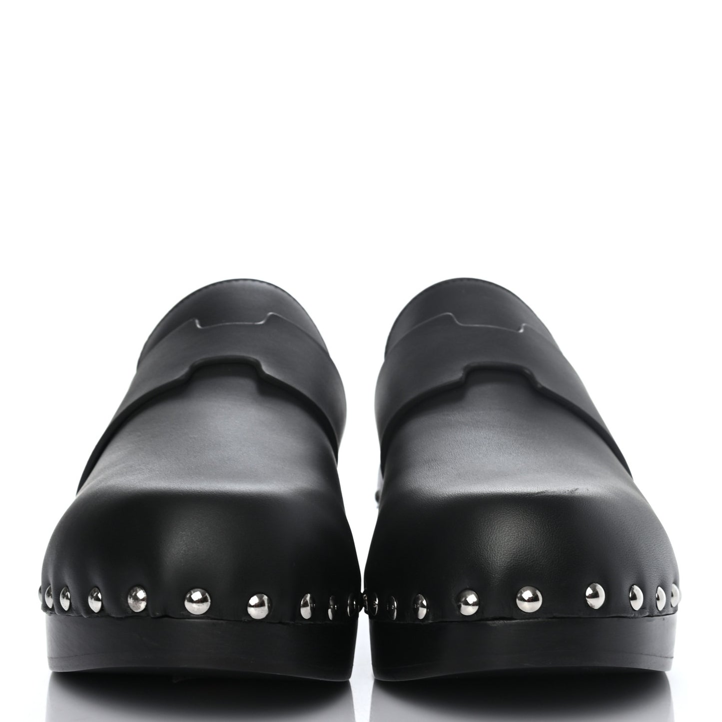 Calfskin Calya Mules 38 Black